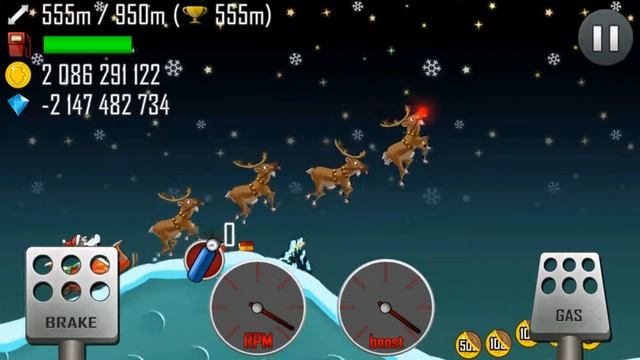 Hill Climb RACING - тачка Сани # Рождество смотреть онлайн