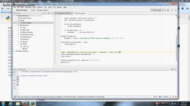 To trigger message on screen - Python смотреть онлайн