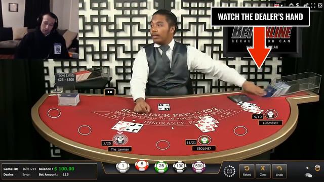 PROOF Bet Online Live Blackjack Dealer Caught Cheating SLOW MOTION смотреть онлайн
