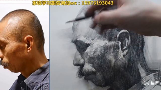 Charcoal Drawing Demo : Old Man Portrait смотреть онлайн
