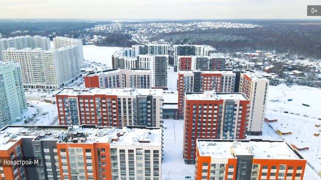 Обзор с воздуха района «Новые Ватутинки» (аэросъемка: январь 2022 г.) смотреть онлайн