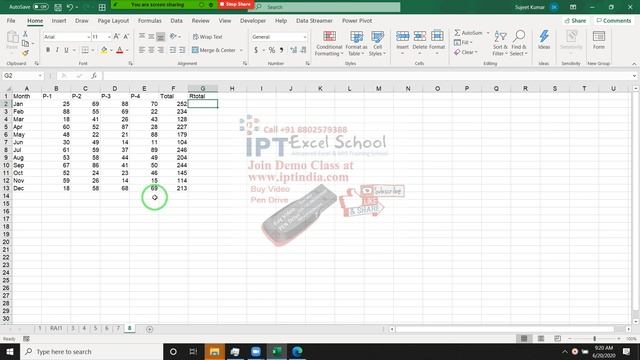 7.Excel Classes - Running Total in Excel смотреть онлайн