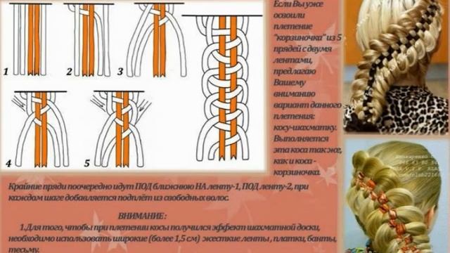 Коса шахматка из пяти прядей смотреть онлайн