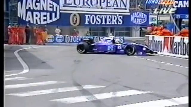 F1 (Formula 1) Monaco 1995 - How NOT to do a spin turn! смотреть онлайн