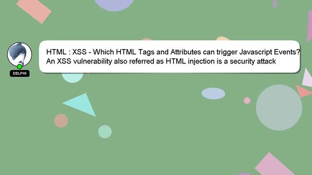 HTML : XSS - Which HTML Tags and Attributes can trigger Javascript Events? смотреть онлайн