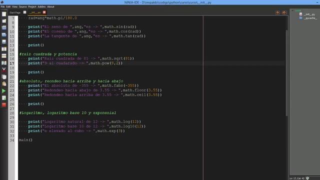 07 Curso de Programación en Python : Clase Math смотреть онлайн