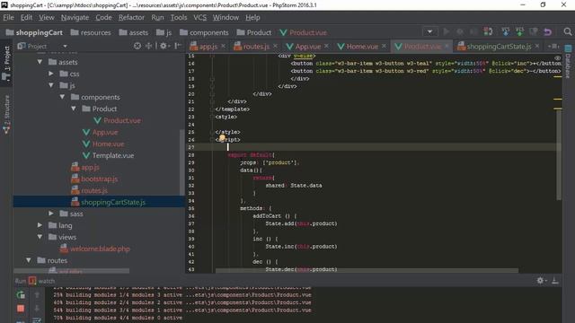 laravel 5 4 and vuejs 2 1 intergrating add to cart using event bus смотреть онлайн