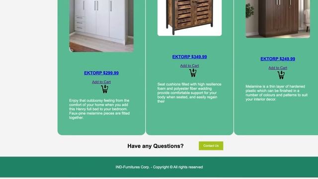 Furniture store website (Vanilla JS) смотреть онлайн