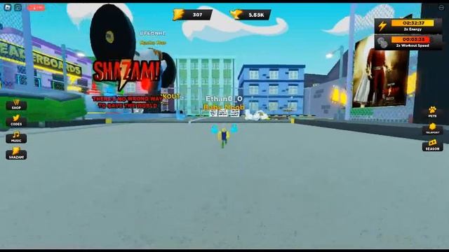 Roblox Noob to Buff Noob transition⚡Shazam! Fury of the Gods⚡Strongman Sim #shorts смотреть онлайн