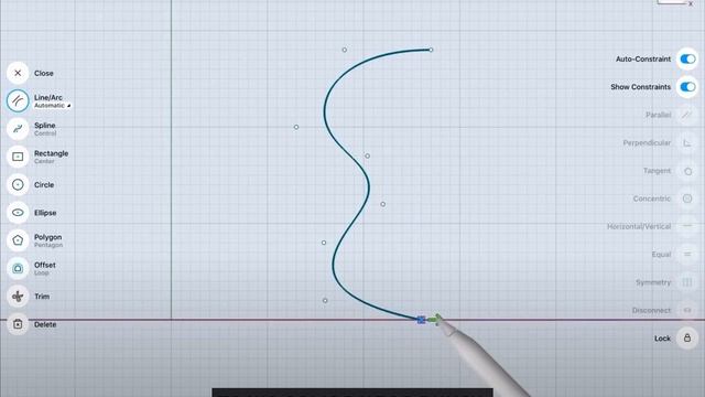 15. Как чертить и редактировать кривые в Shapr 3D. Инструмент Сплайн. Splines | Draw 2D sketches смотреть онлайн