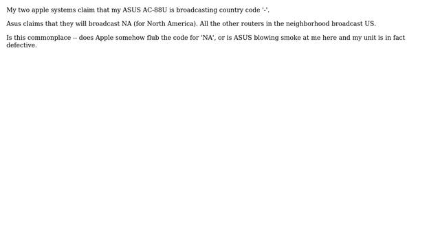 Apple: Do Apple WiFi drivers have a problem with Asus Routers? смотреть онлайн