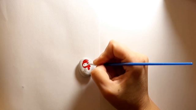 ☃Снеговик. Как нарисовать новогодний рисунок на камне. Творчество, креативность, поделка. Обзор Pol смотреть онлайн