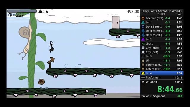(OLD) [997.00] The Fancy Pants Adventures: World 2 - 100% Speedrun смотреть онлайн