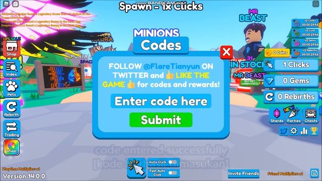 NEW UPDATE CODES [SUPER REBIRTHS!] ALL CODES! Clicker Party Simulator ROBLOX | September 6, 2022 смотреть онлайн