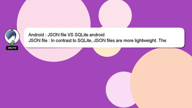 Android : JSON file VS SQLite android смотреть онлайн