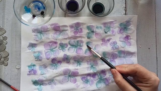 Тонировка гортензии 