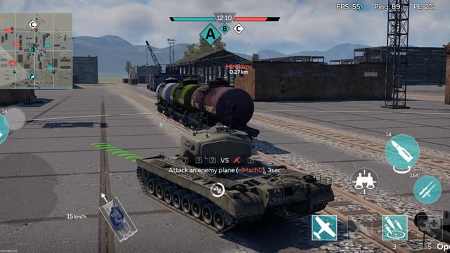 T34 gameplay (Platoon M-26E1) - War Thunder Mobile смотреть онлайн
