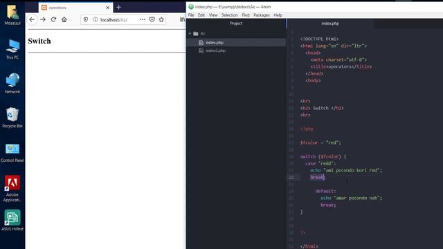 PHP switch Statement | PHP Operators Bangla | php bangla tutorial md azizul | Part 15 смотреть онлайн