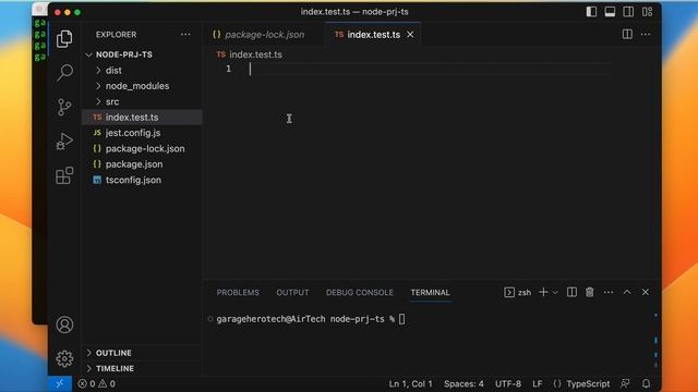 Setup a new NodeJS project using Typescript and Jest смотреть онлайн