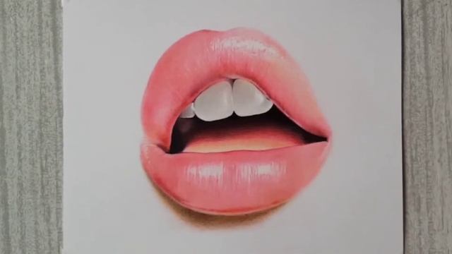 How to draw lips with colored pencils.Как нарисовать губы цветными карандашами✏️ смотреть онлайн