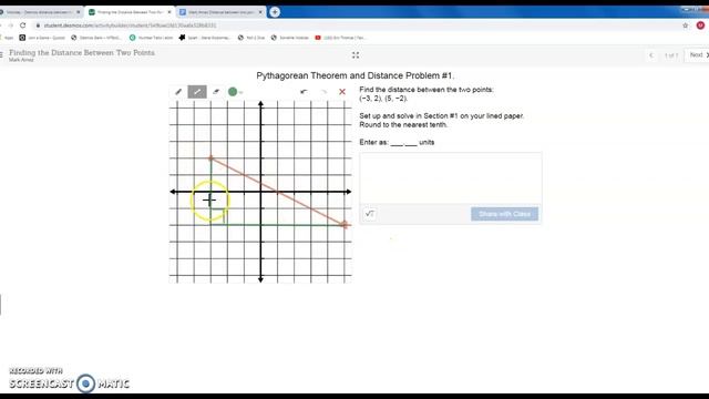 Finding Distance Between Two Points - Desmos 8.G.B.8 смотреть онлайн