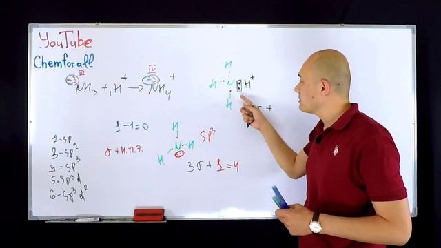 Что изменяется в процессе превращения NH3 + H+ →NH_4^+ смотреть онлайн