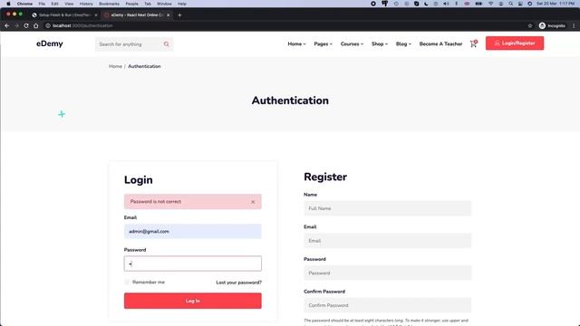 Creating an Admin Account on eDemy ReactJS Template смотреть онлайн