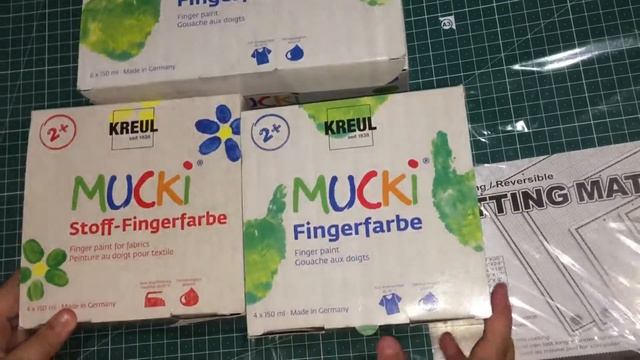 Набор пальчиковых красок по тканям MUCKI TEXTIL (4цвх150мл)