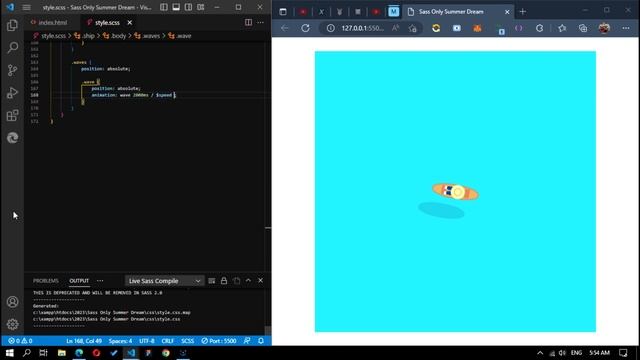 Summer Dream Animations with HTML & Sass смотреть онлайн