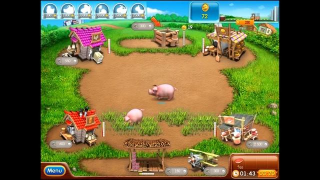 Farm frenzy 2 only GOLD (level 21) Meat street 1 Веселая ферма 2 Мясная 1 (уровень 21) Золото смотреть онлайн