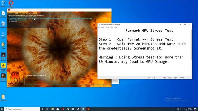How to do Furmark GPU Stress test - GTX 1070 8GB with results. смотреть онлайн