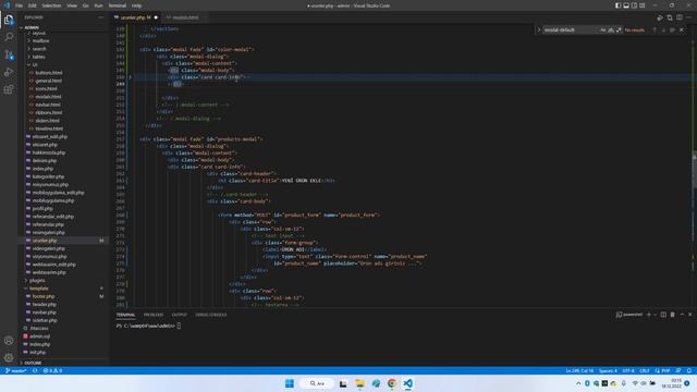 Php Admin Panel D43 Modal ile Ürün ve Seçenek Ekleme смотреть онлайн
