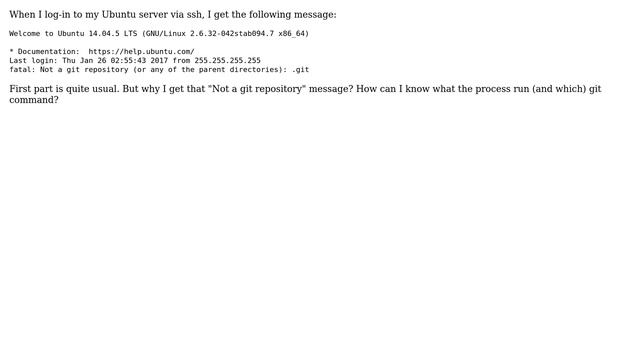 Ubuntu: "Not a git repository" message on startup смотреть онлайн