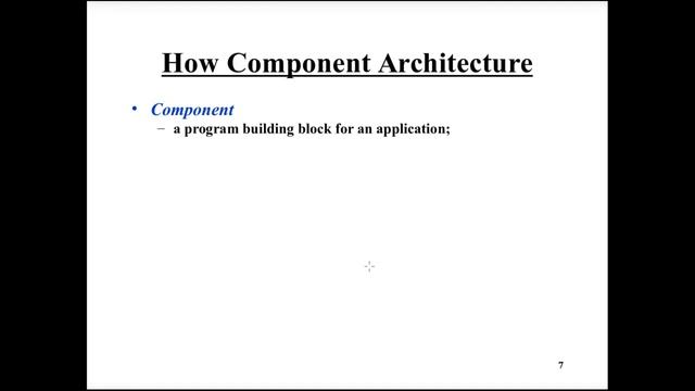 Introduction to component-based architecture and application servers смотреть онлайн