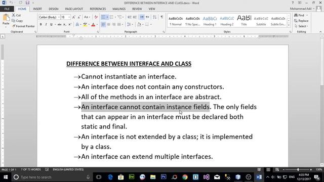 DIFFERENCE BETWEEN CLASS AND INTERFACE IN JAVA (URDU / HINDI) смотреть онлайн