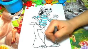 РАСКРАСКИ! Раскрашиваем картинки для детей из мультфильмов Ну погоди, серый Волк?