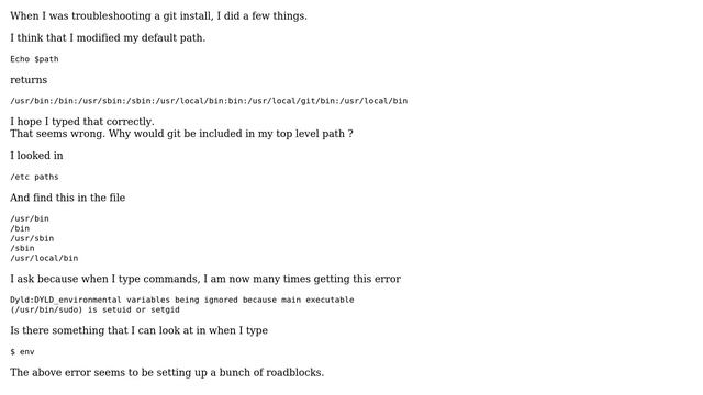 Unix & Linux: I Modified my PATH when installing git. What is the default path on Mac? смотреть онлайн