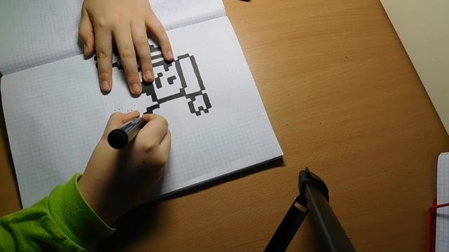 Корсар Кольт рисуем по клеточкам. БРАВЛ СТАРС. Corsair kolt pixel art brawl stars. смотреть онлайн