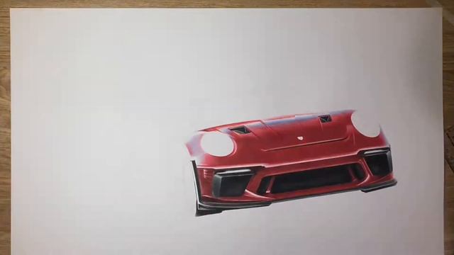 Porsche 911 GT3 RS Drawing Time-lapse