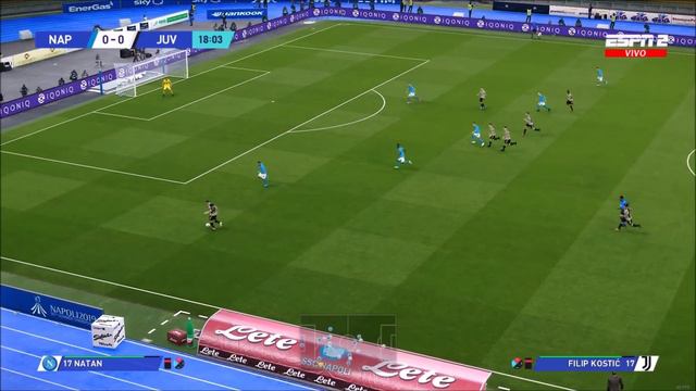 Gol de Vlahovic | Napoli vs Juventus | efootball BMPES PC | Serie A 2023-24 смотреть онлайн