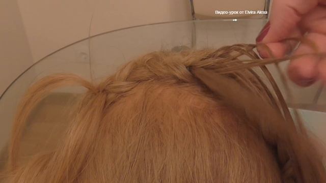 Корона для Снегурочки. Причёска для новогоднего праздника. Детская причёска смотреть онлайн