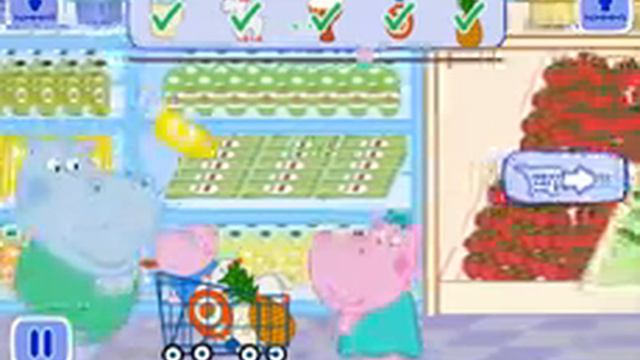 Пеппа гипопотам Супермаркет Peppa Pig Supermarket Развивающий мультик ИГРА