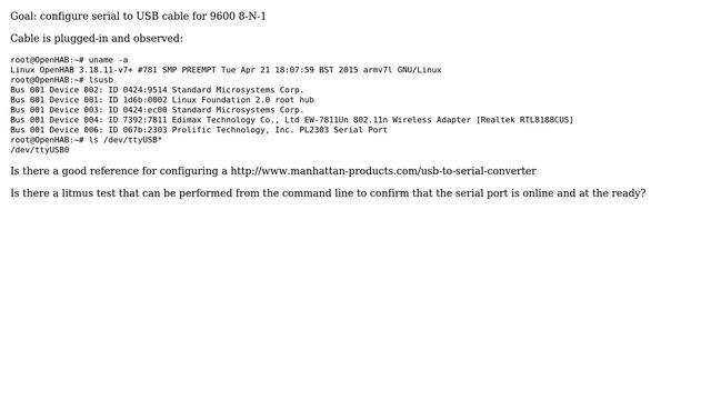 Raspberry Pi: USB Serial Port Configuration смотреть онлайн