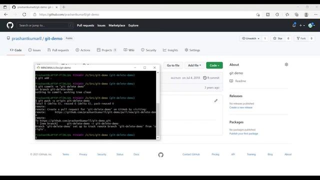 Deleting a Branch is Git Bash смотреть онлайн