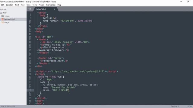 Belajar Vue.js - #7 Data смотреть онлайн