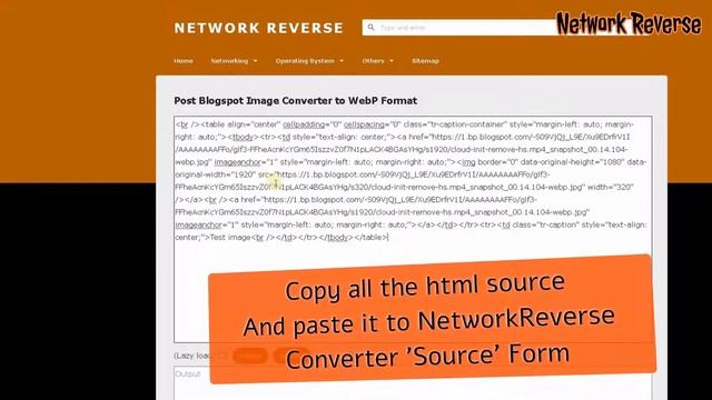 Blogspot Image to WebP Converter - NetworkReverse.com смотреть онлайн