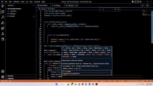 Discord Bot Part 2 | Discord Embeds and Slash Commands смотреть онлайн