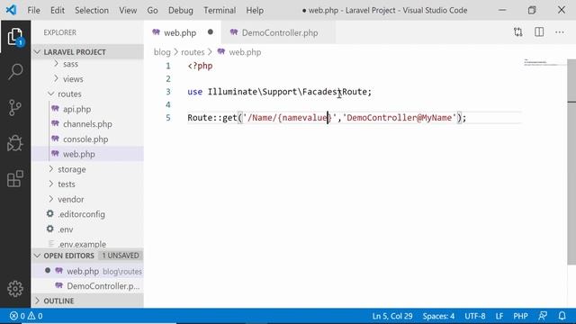 Laravel Tutorial Bangla | Routing With Parameter Part 12 смотреть онлайн
