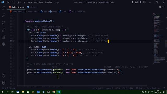23a How to make falling snow three.js смотреть онлайн