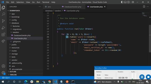 How to Use Faker and Factory in Laravel | How to Insert Fake or Dummy Data in Laravel смотреть онлайн